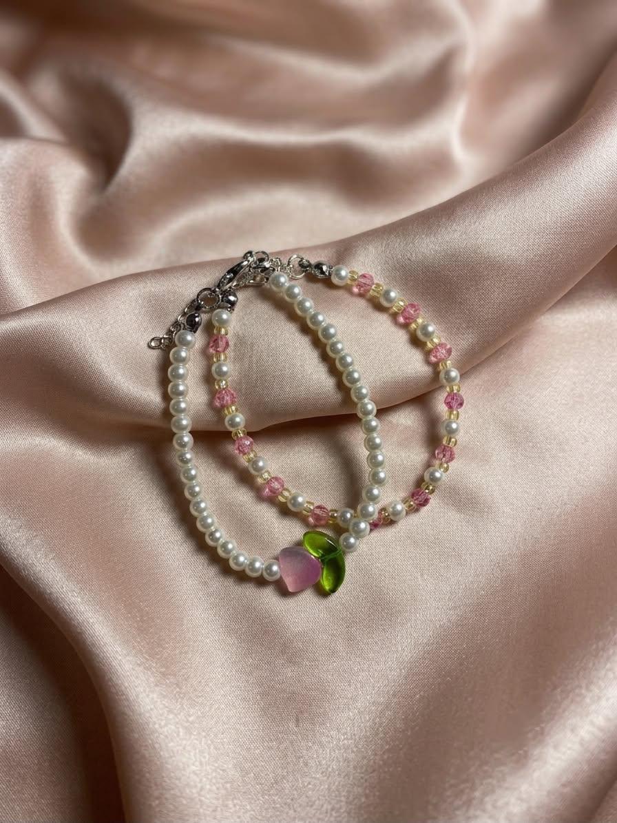 Pearl & Crystal Bracelet Set